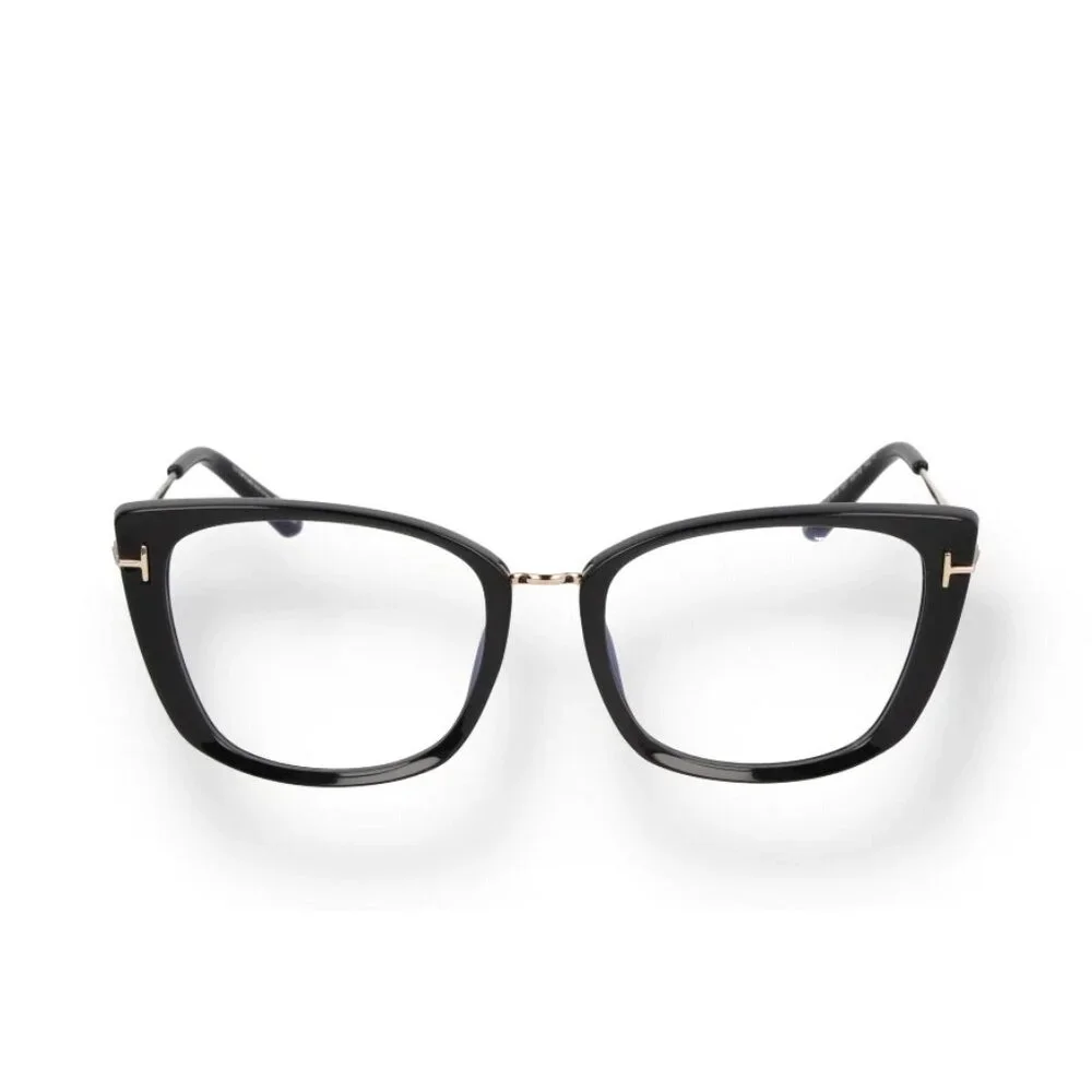 NEW TOM FORD EYEGLASSES BLACK WOMEN CAT EYE EYEWEAR